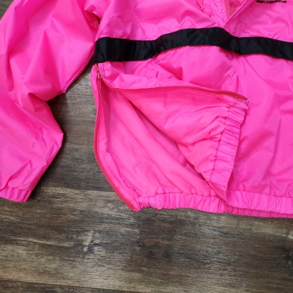 VINTAGE RARE NEON PINK HOTSTUF 80' 90'S SKI BRECKENRIDGE UNISEX PULLOVER JACKET - Picture 5 of 9